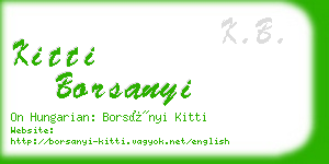 kitti borsanyi business card